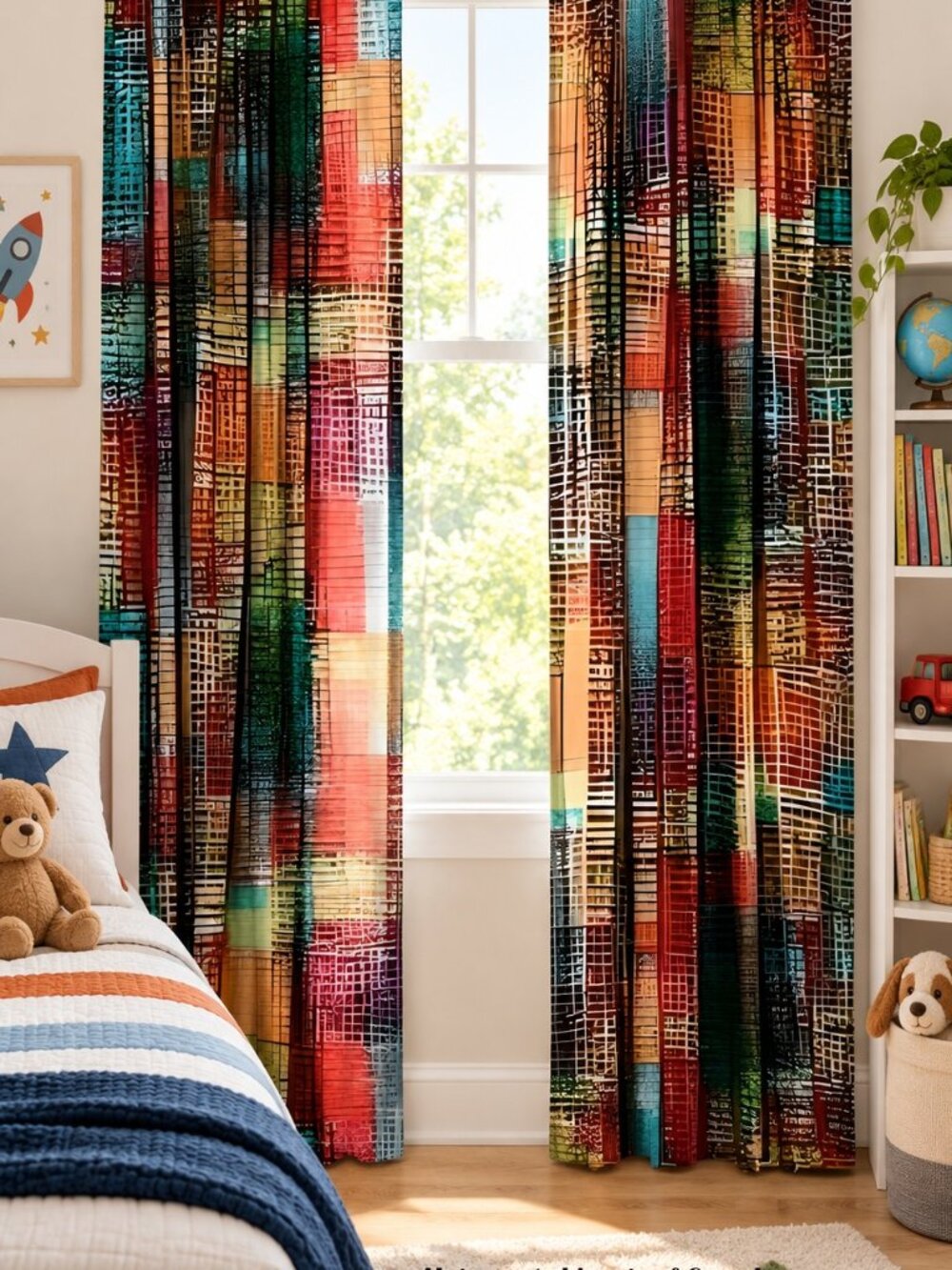 3 Crayola DreamIn Color Etch 50"x84” Rod Pocket Panel Curtain Panels NEW